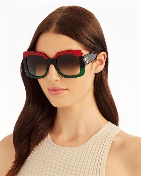 women gucci multycolor overside sunshades for cheap|gucci sunglasses price.